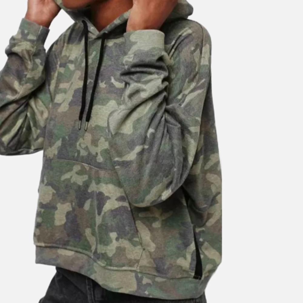 Topshop boxy fit camo hoodie 6